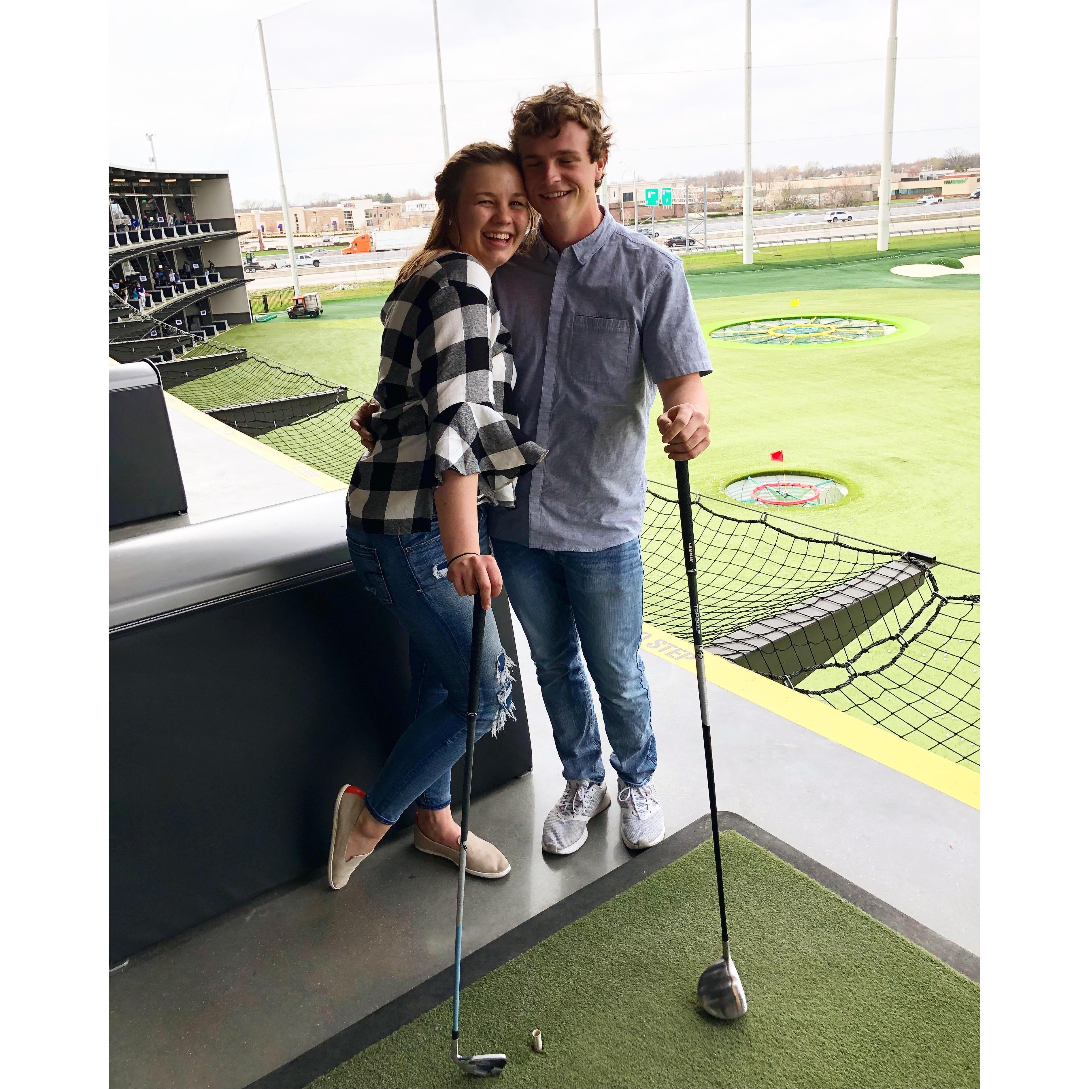 TopGolf with friends -- Spring 2018