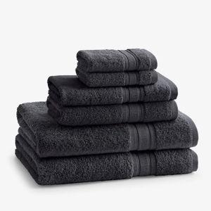 Turkish Cotton 6-Piece Bath Set - Pewter Gray