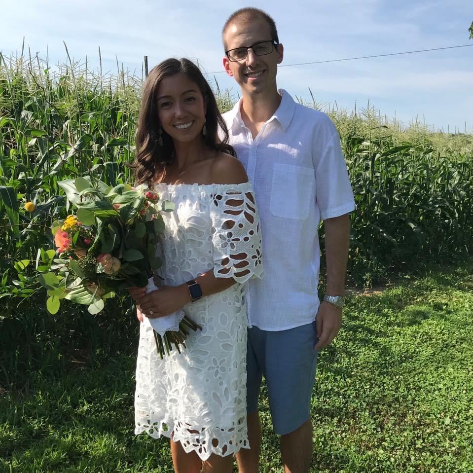 Our official wedding day, celebrated one year after our engagement 7.26.2020 - A few days before he began his NHL treatment. #togetherwefight