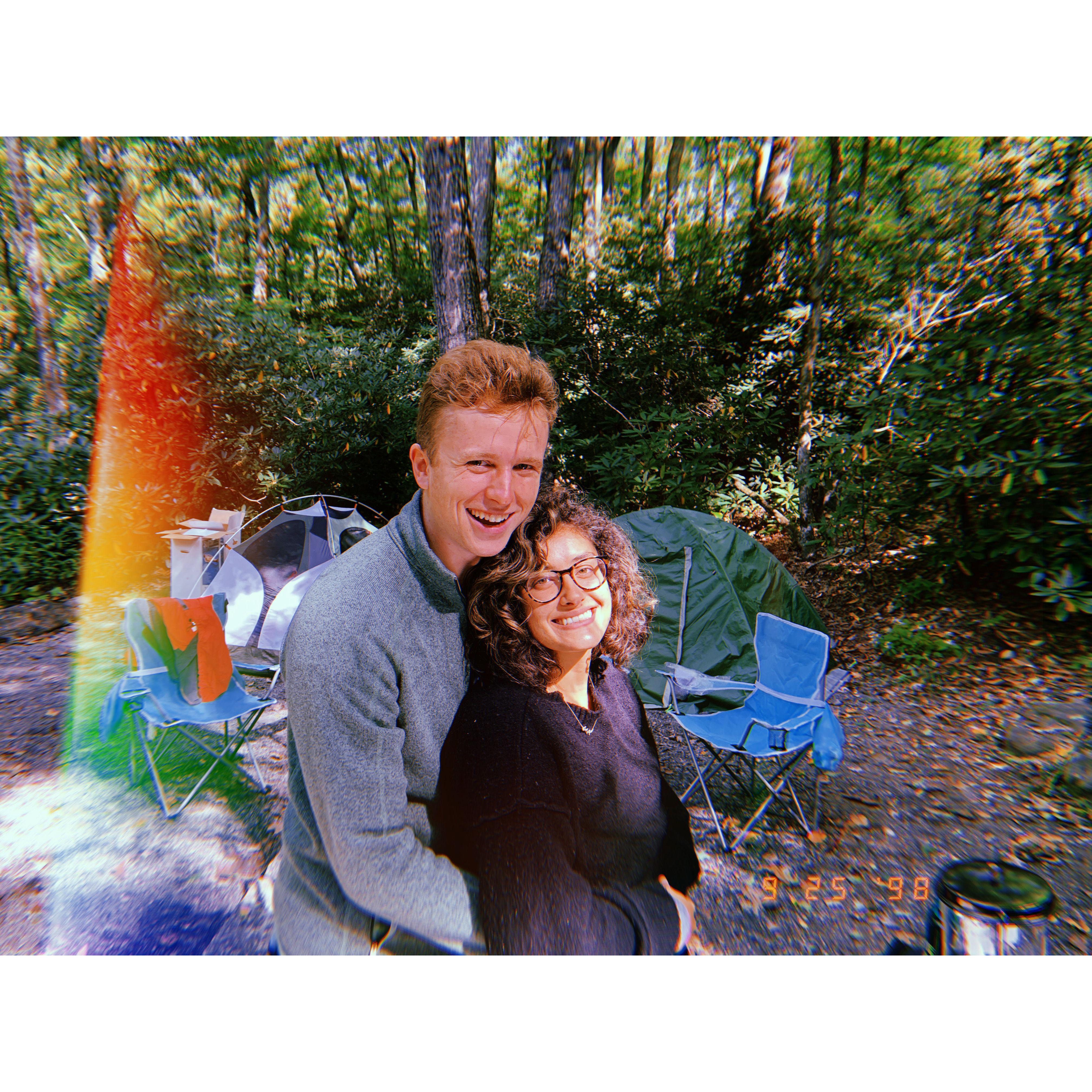 Another one of our favorite activities: camping in the NC mountains(:
