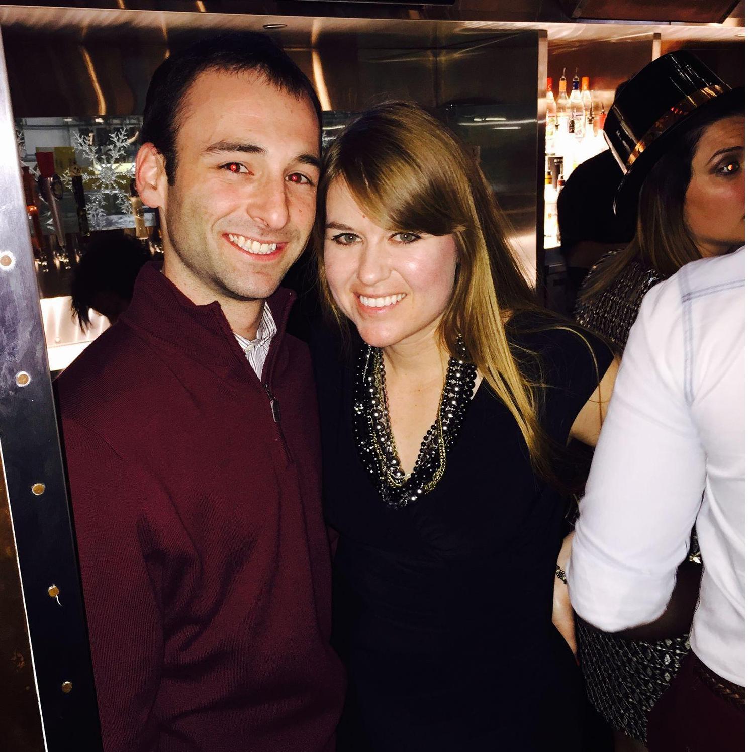 Our first picture together in downtown Chicago New Years Eve 12/31/15