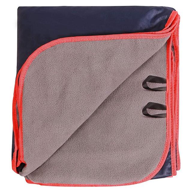 REDCAMP Large Waterproof Stadium Blanket for Cold Weather, Soft Warm Fleece Camping Blanket Windproof for Outdoor Sports, Blue/Red/Black/Grey