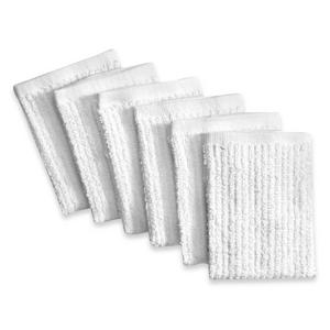 Real Simple® 6-Pack Antimicrobial Bar Mop Dish Cloths in White