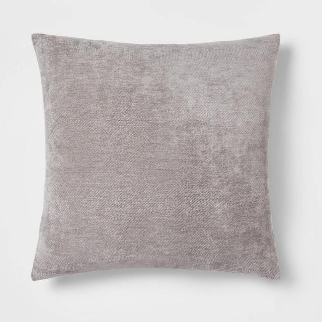 Oversized Chenille Square Throw Pillow Gray - Threshold™