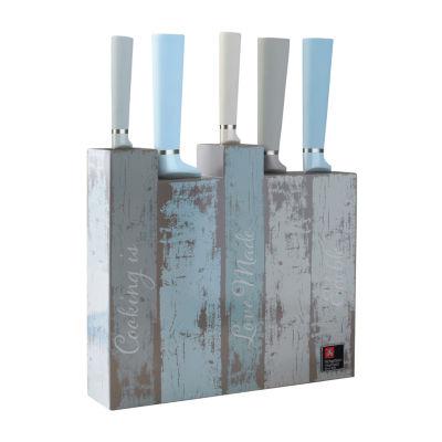 Shabby Chi 5-pc. Knife Block Set