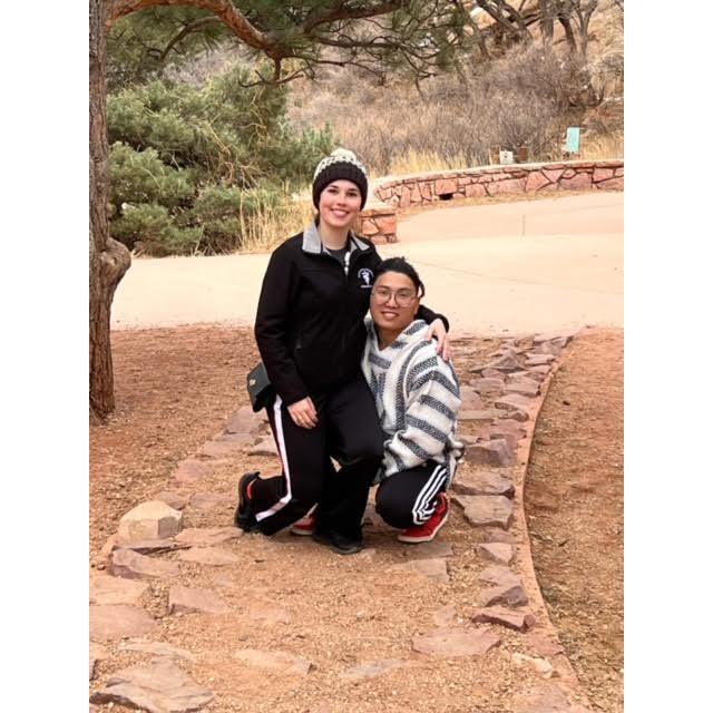 See that smile? John is slowly dying inside while I squish him for this photo