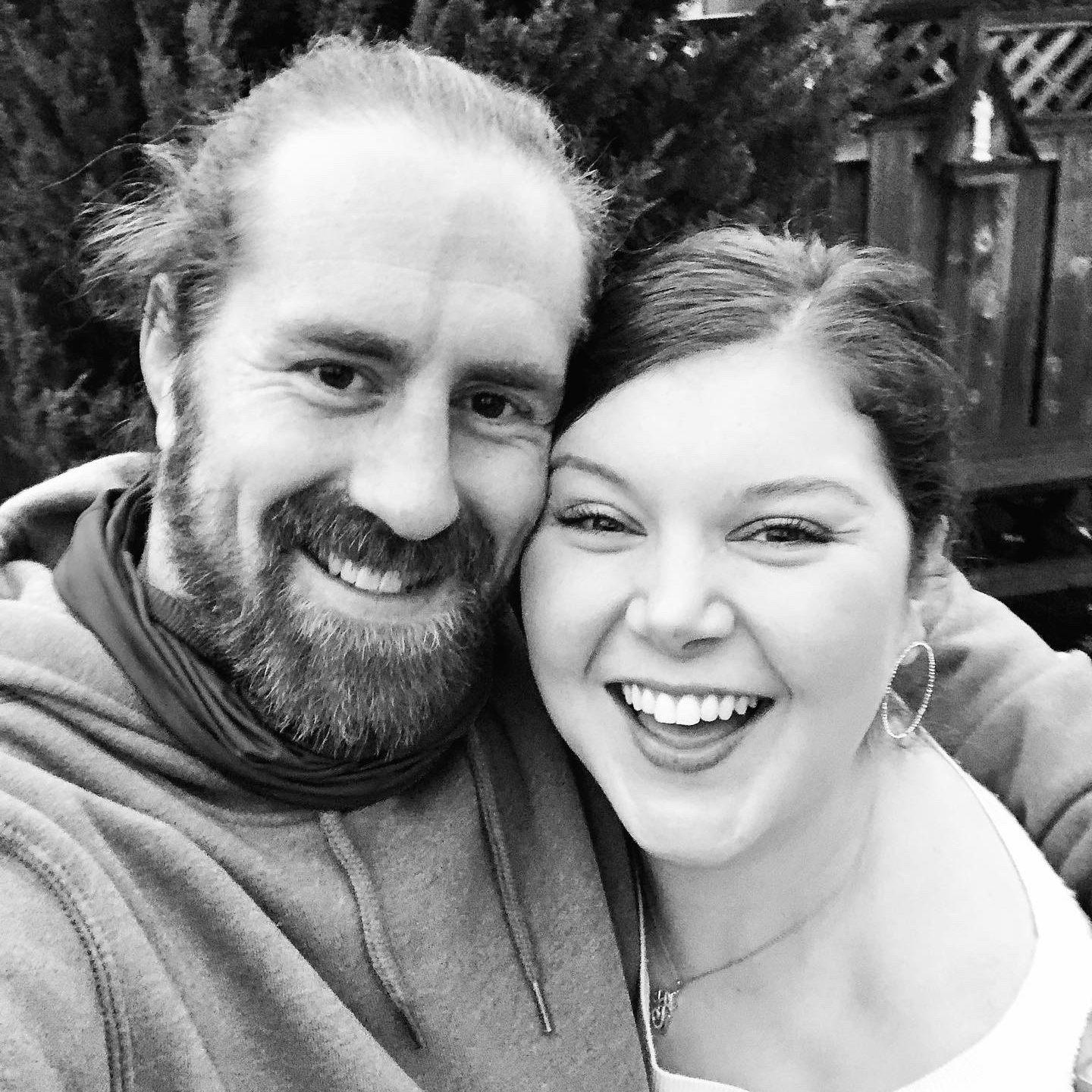 Our first Christmas together at the Kennedy home.