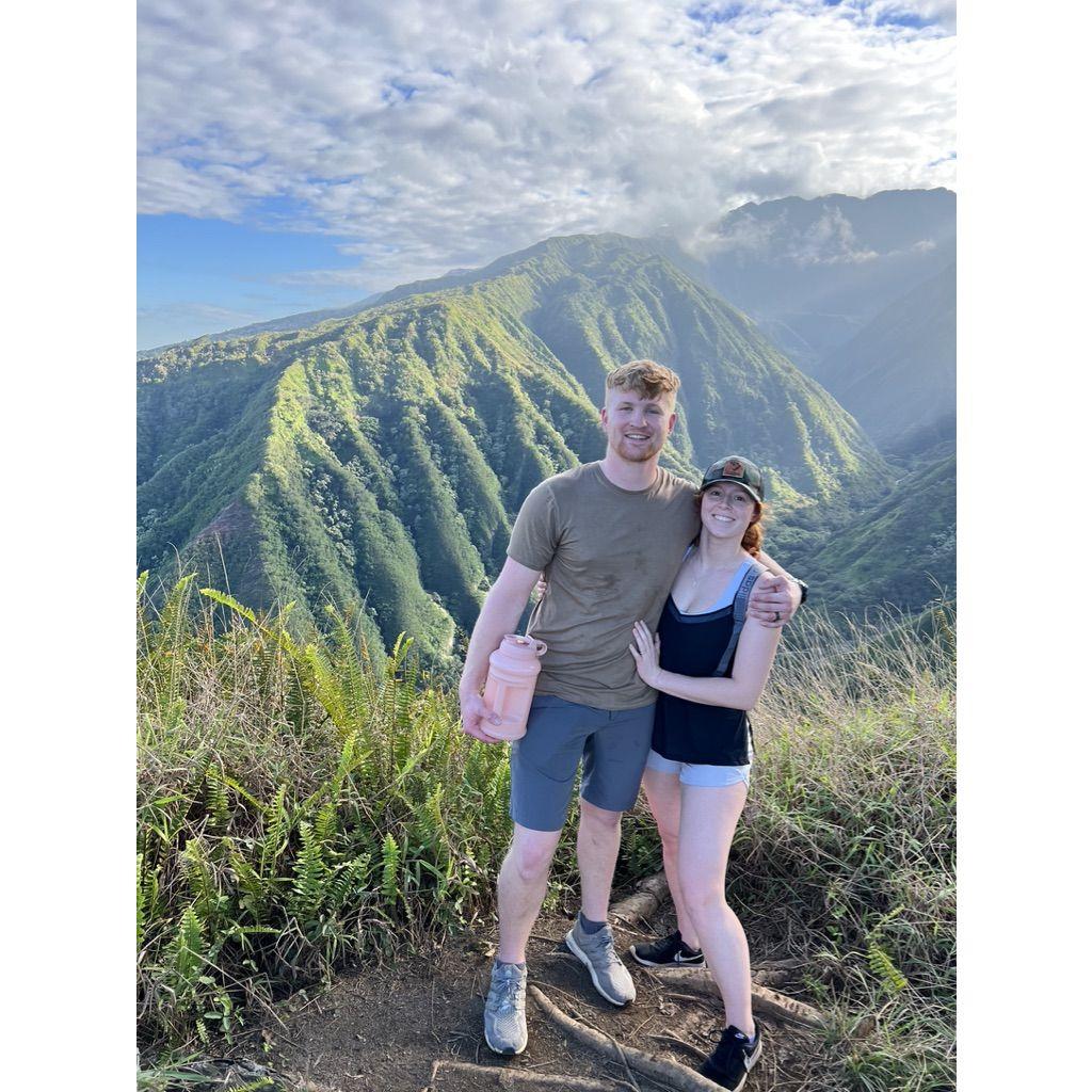 Hiking in Maui.