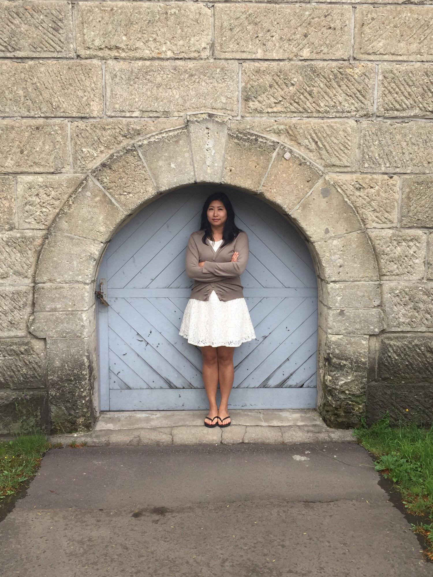 Angie at the Nikka distillery in Hokkaidō.