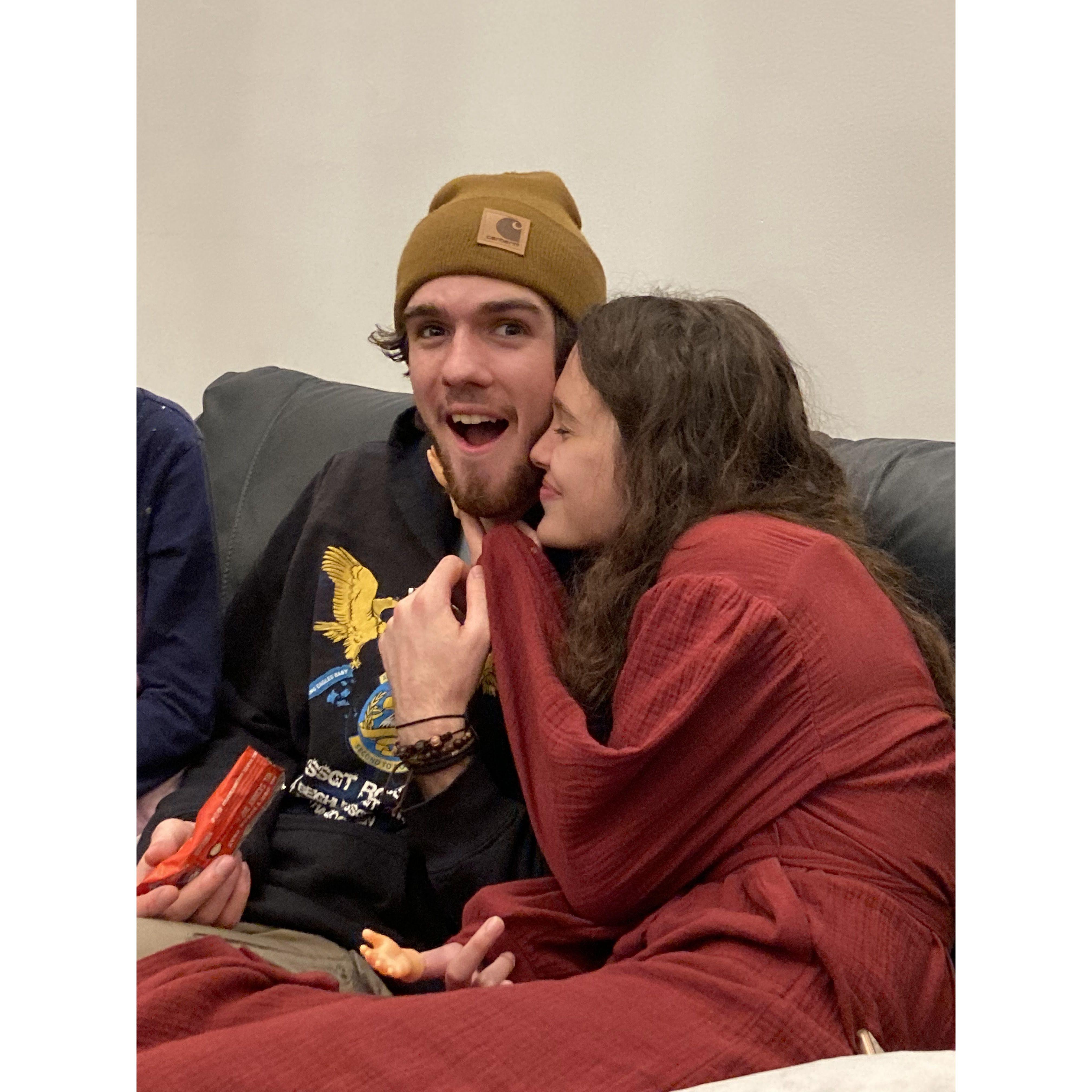 John's first day back for Christmas break.