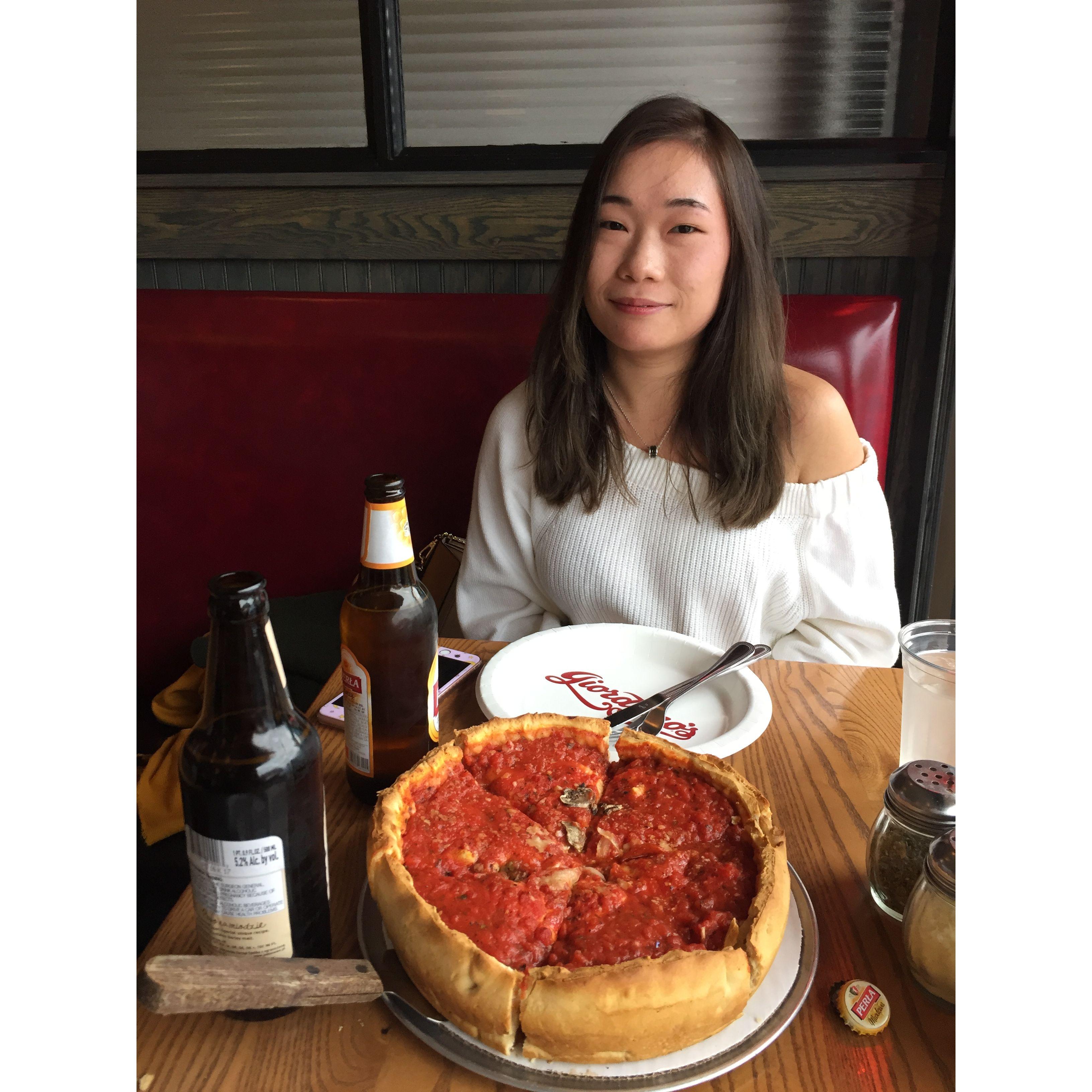 Chicago's deep dish pizza