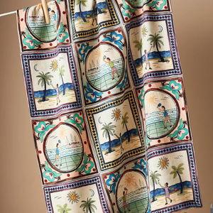 Anthropologie Tile Tennis Dish Towel