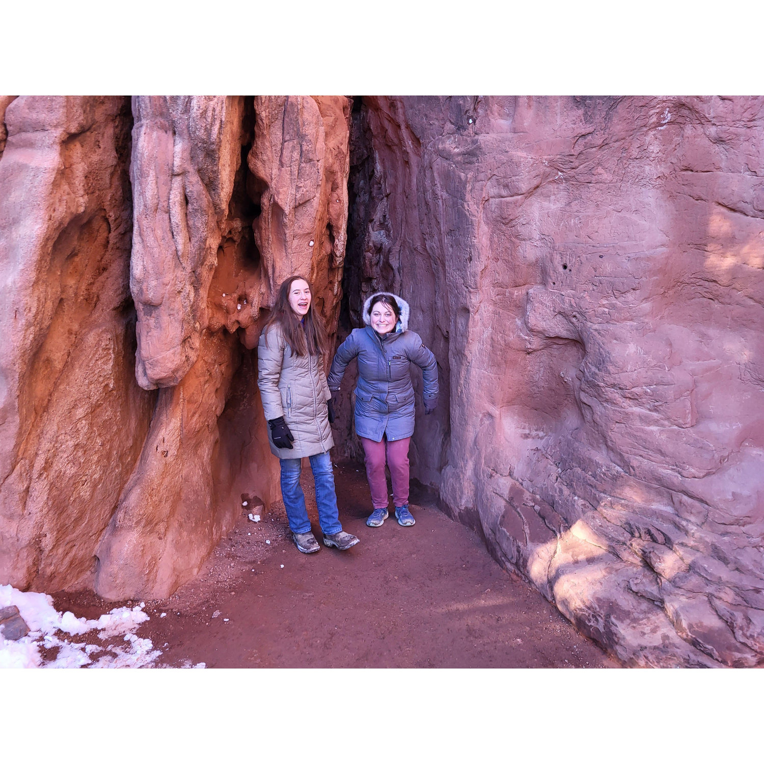 Goofy shenanigans among the rocks.