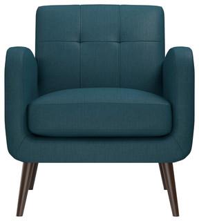 Kenneth Mid Century Modern Arm Chair, Heather Gray
