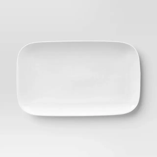 13" New Porcelain Rectangle Serve Platter - Threshold™