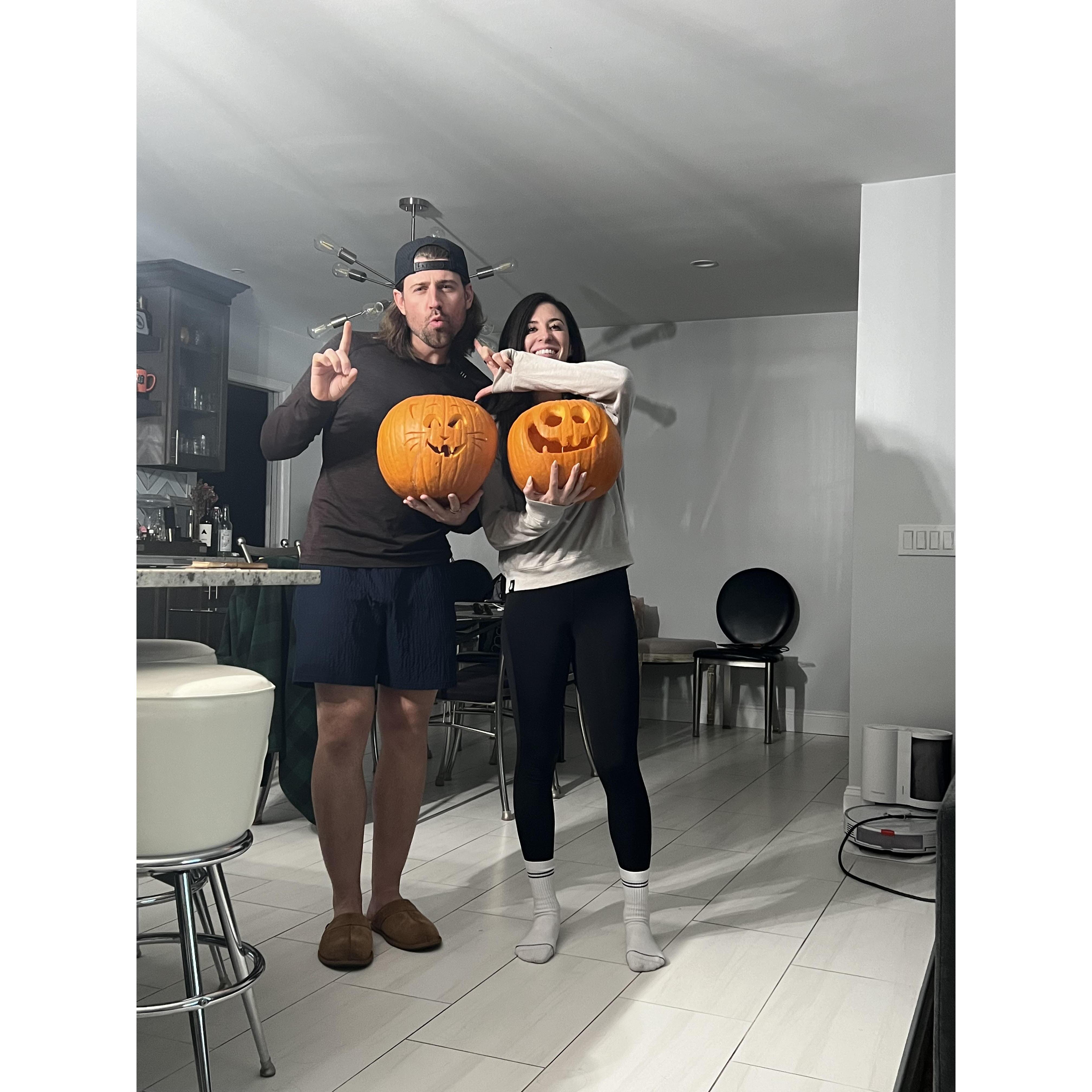 Annual pumpkin carving contest.