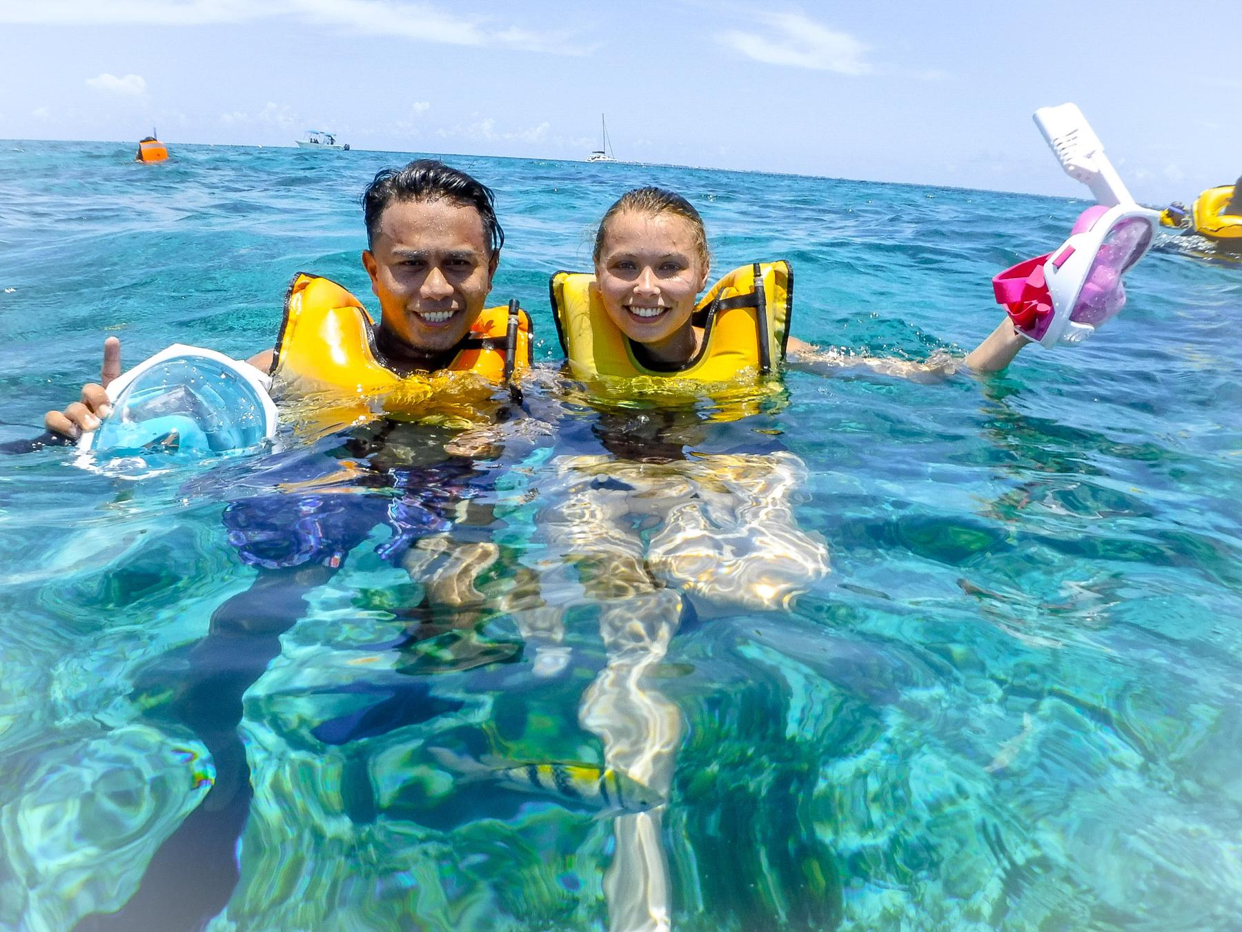 Snorkeling with the fishies in Mexico