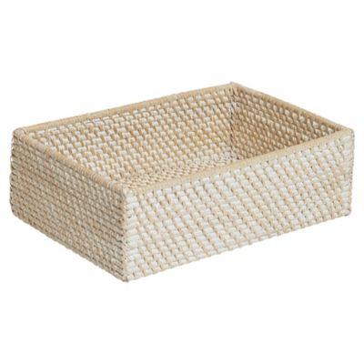 Biscayne Rattan Vanity Tray in White Wash