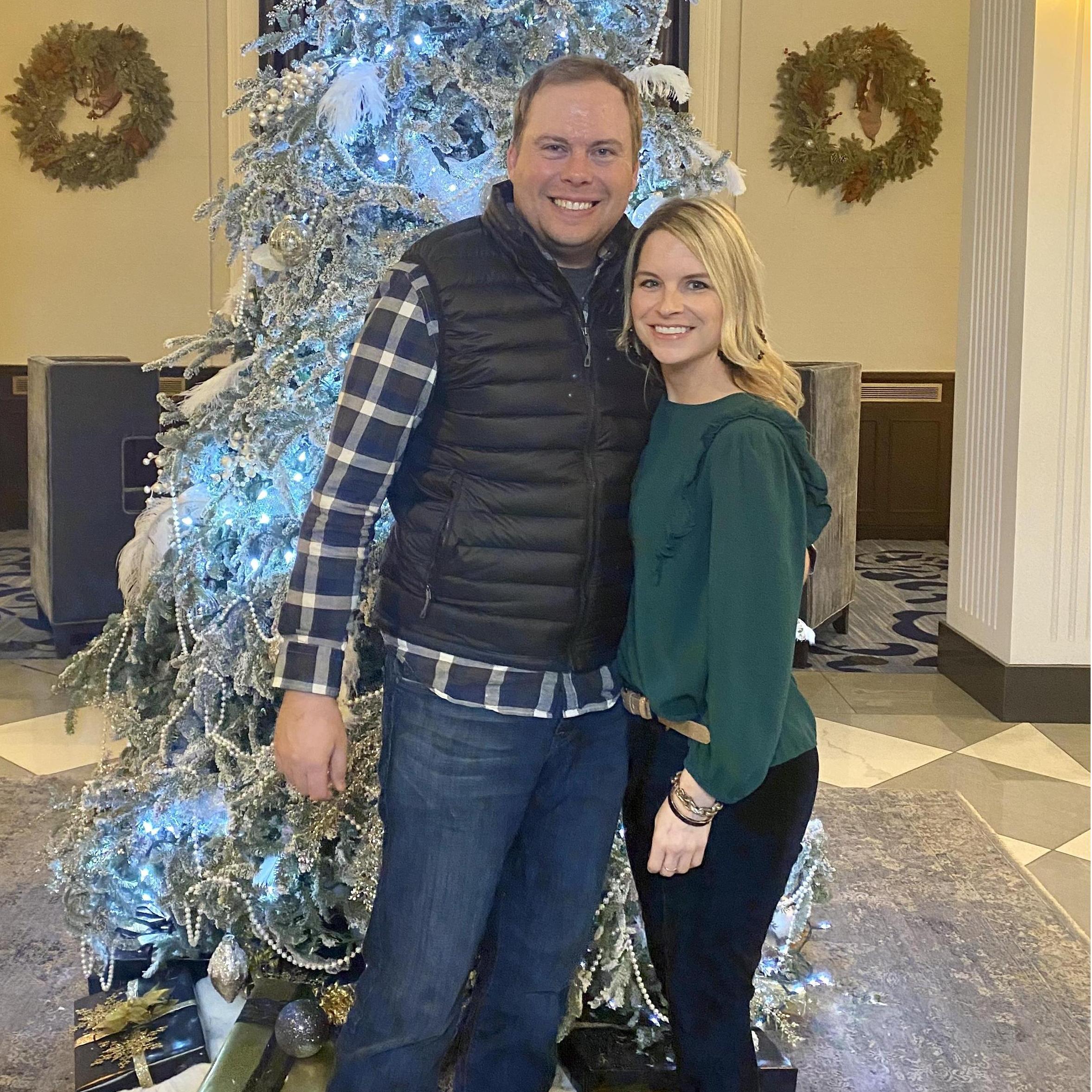 Our first photo together! December 2019 at The Treasury.