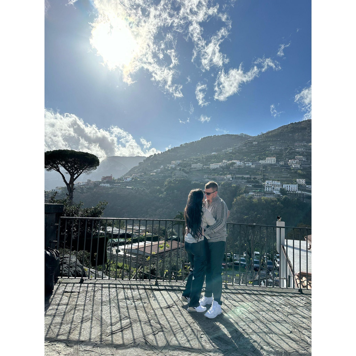 Us in Ravello town square