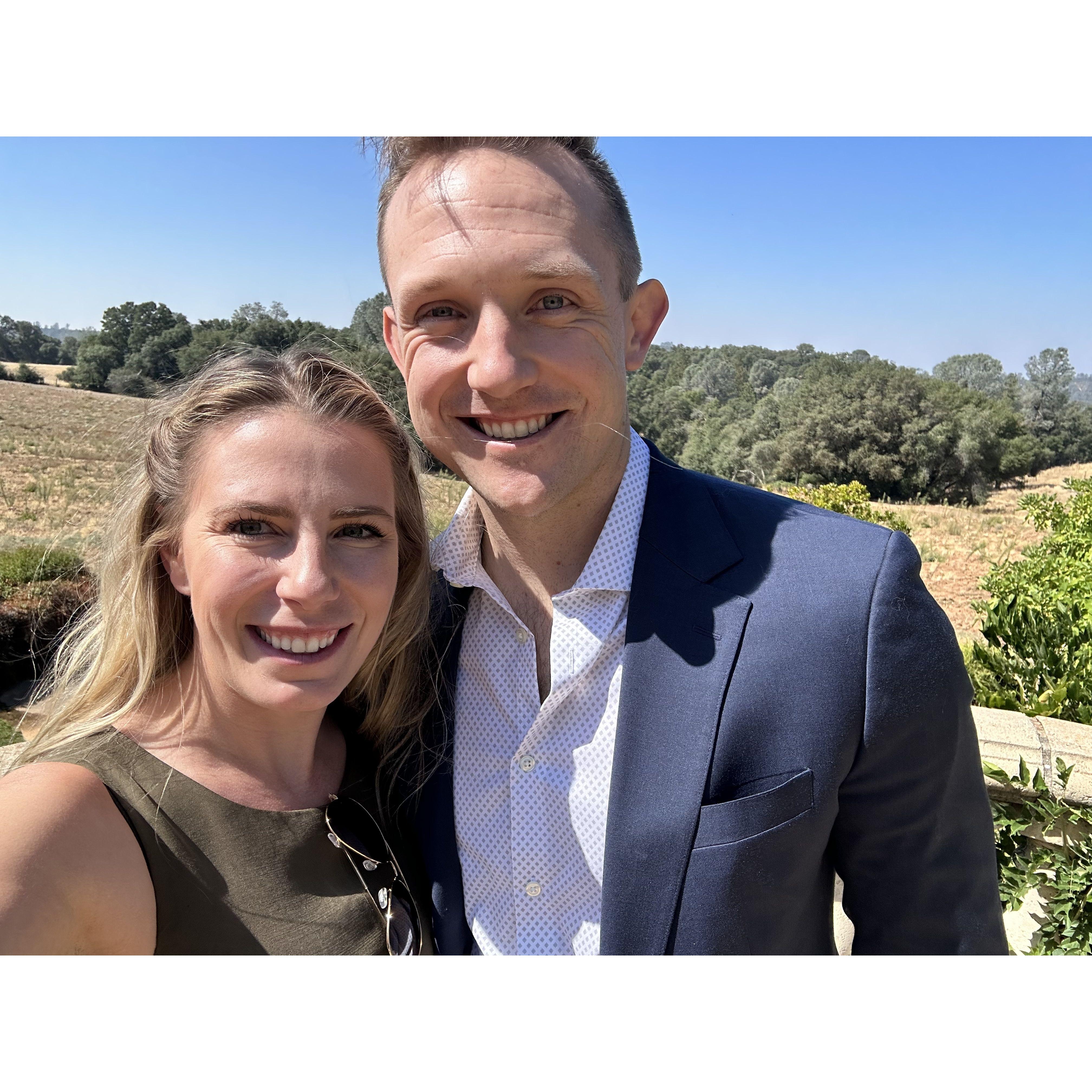 Celebrating our friends at their wedding in CA