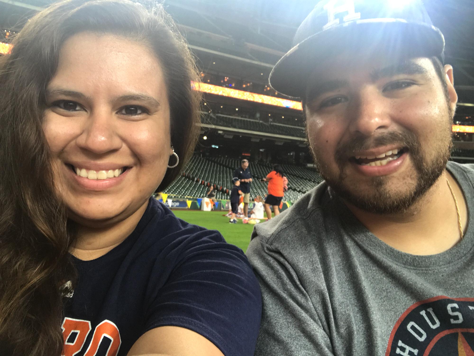 Picnic in the Astros outfield