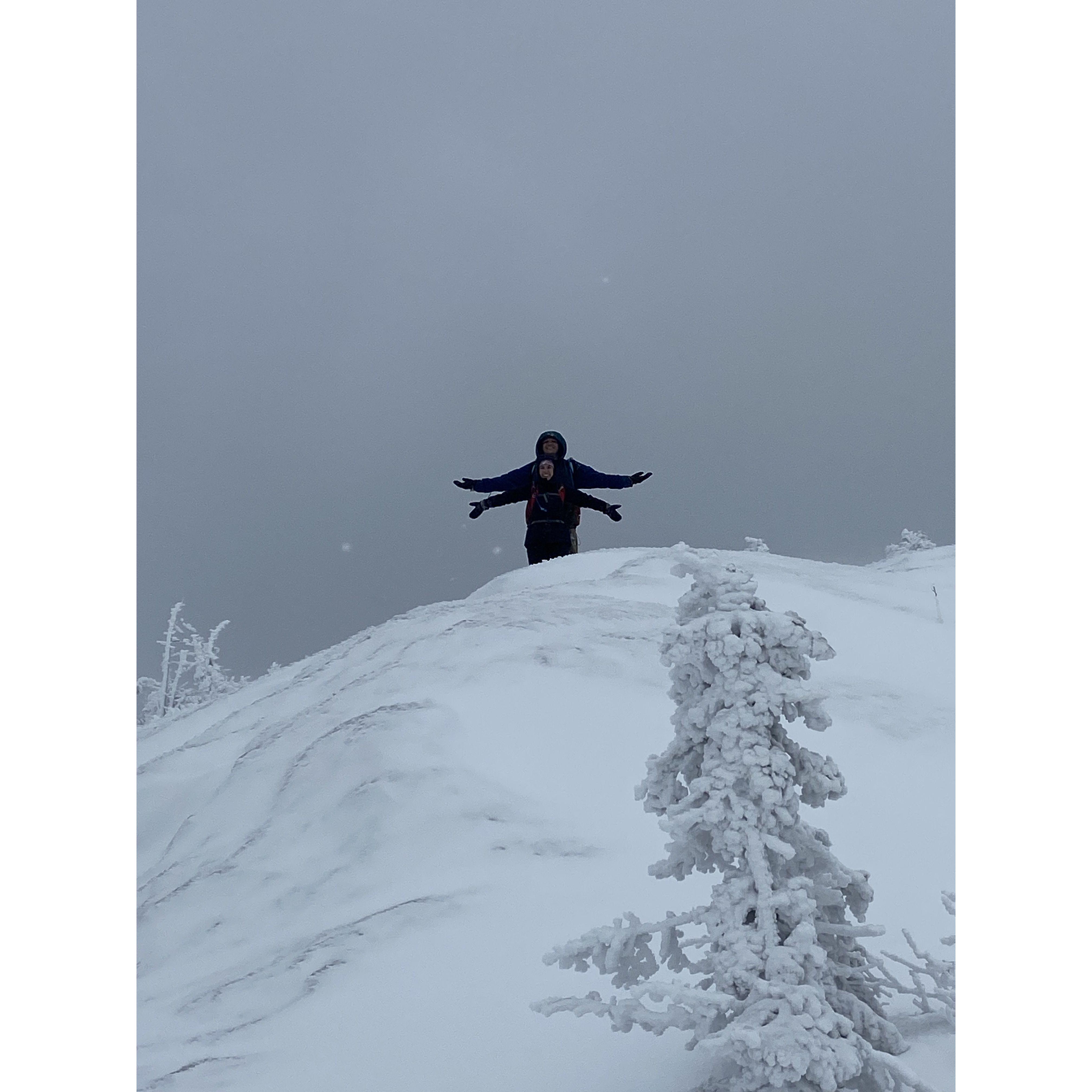 Mount Hunger winter hike (almost lost some toes) 2 weeks after we started dating, March 2023