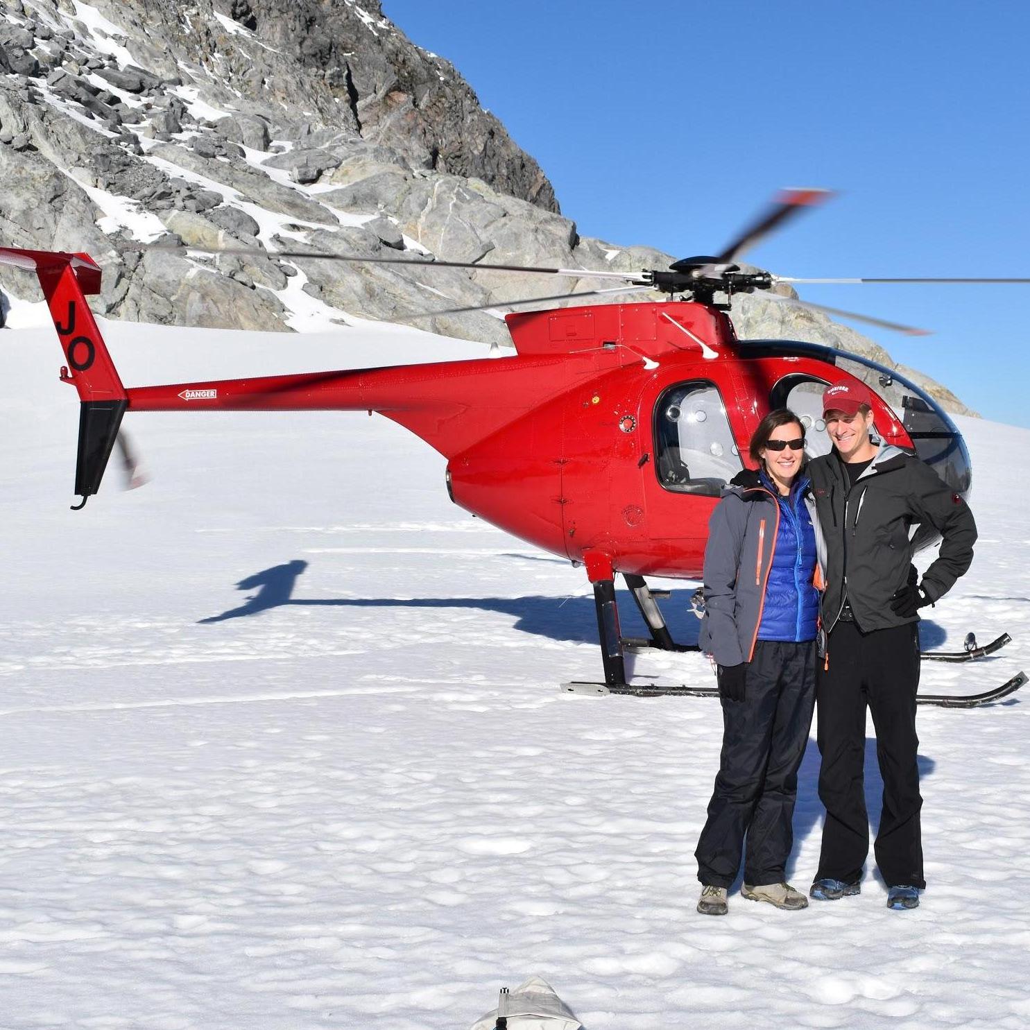 Helicopter ride and glacier landing.  New Zealand is beautiful!
