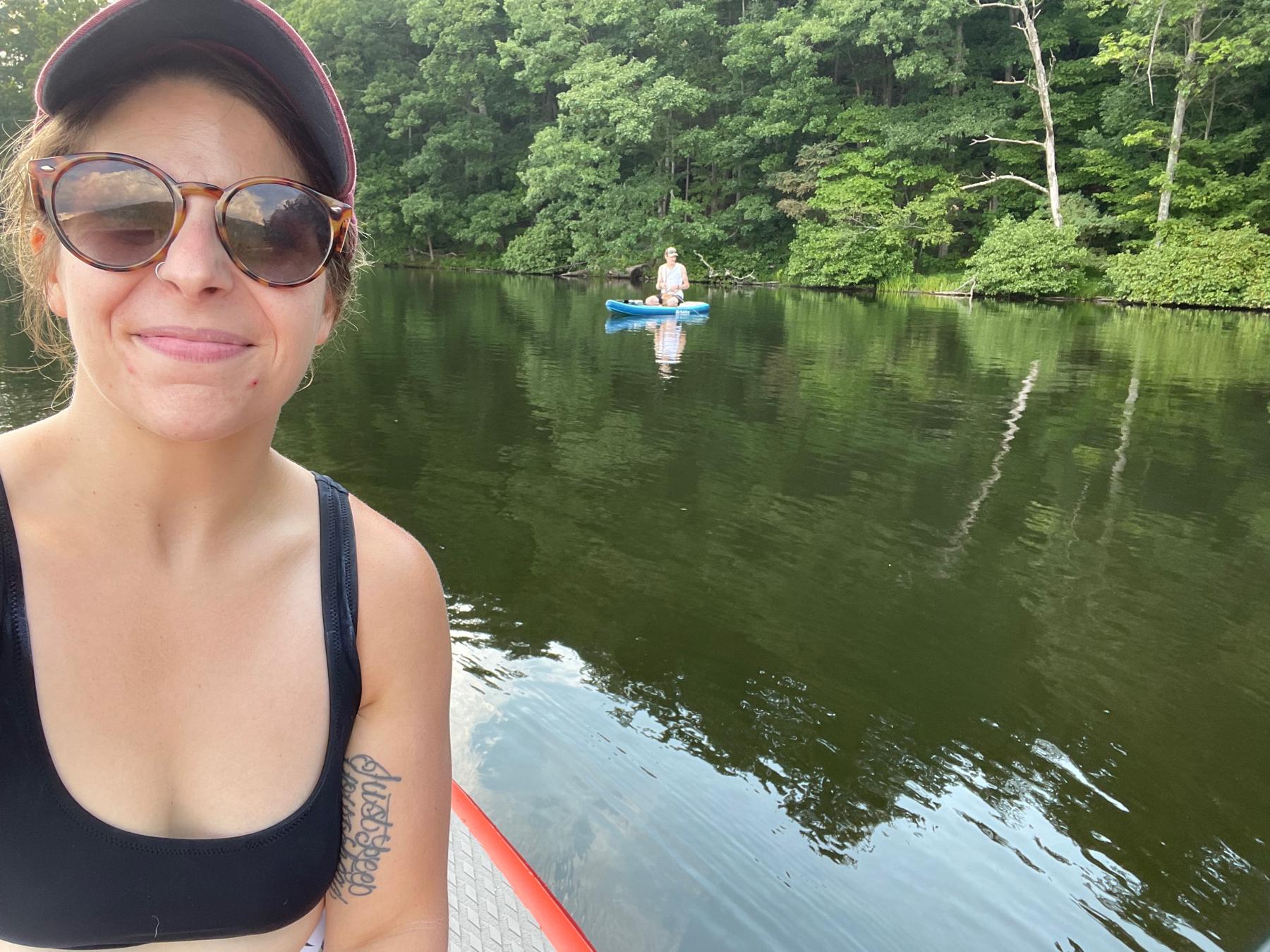 After work paddle boarding/fishing at Cowans Gap State Park