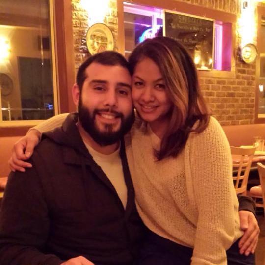 We were at Perce No for my birthday dinner with our friend, officiant and Chris's groomsman, Khanh. (April 2014)