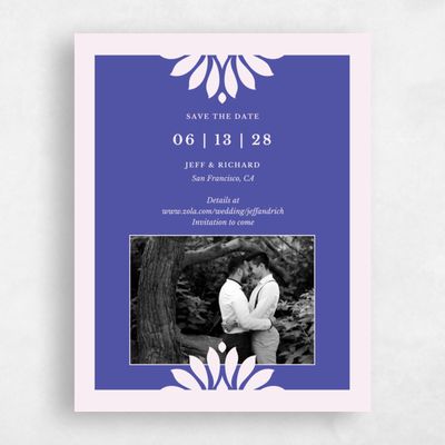 Indigo, Blue Wedding Save the Date - Mantova Portrait