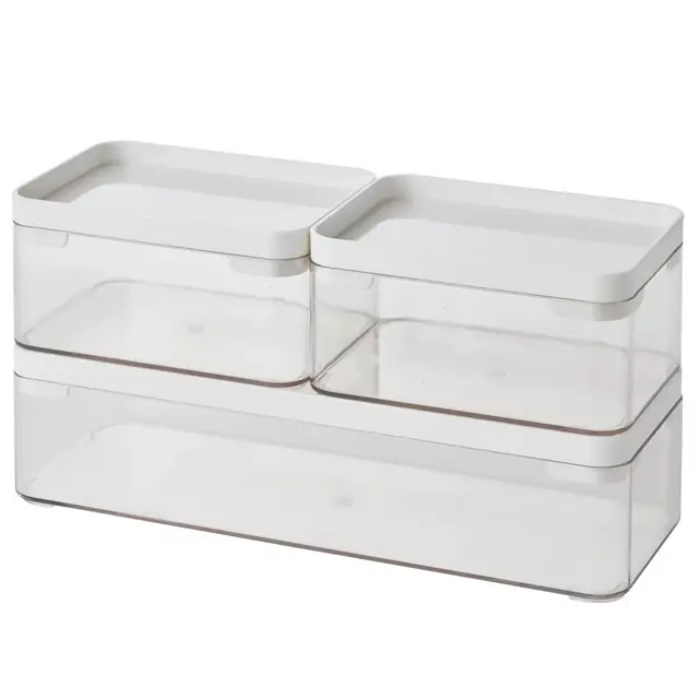Simply Essential™ Stackable Bath Storage Bins (Set of 3)