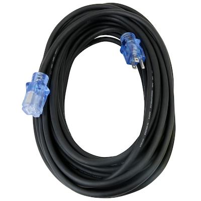 Utilitech  Utilitech rubber cords 50-ft 14 / 3-Prong Indoor/Outdoor Sjeoow Heavy Duty Lighted Extension Cord