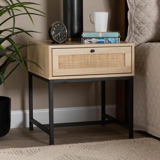 Caterina Natural Rattan 1-Drawer Nightstand