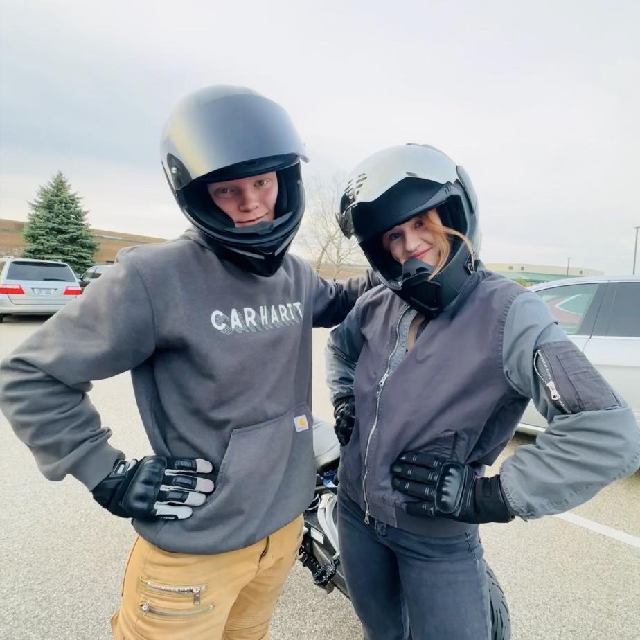 I love this picture because it holds so many memories of this day. It was my first ride on his bike, the day I met his parents and our first church service together.