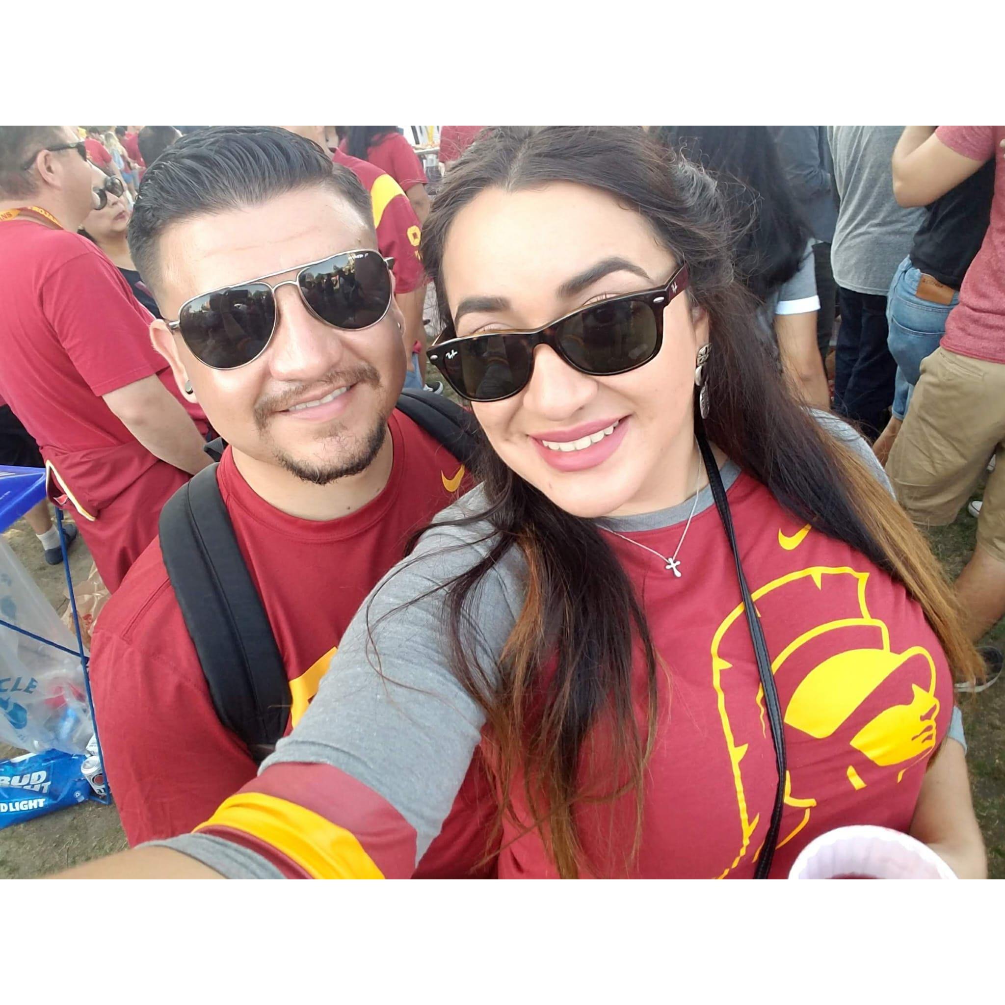 Go Trojans! USC tailgate, LA Memorial Coliseum