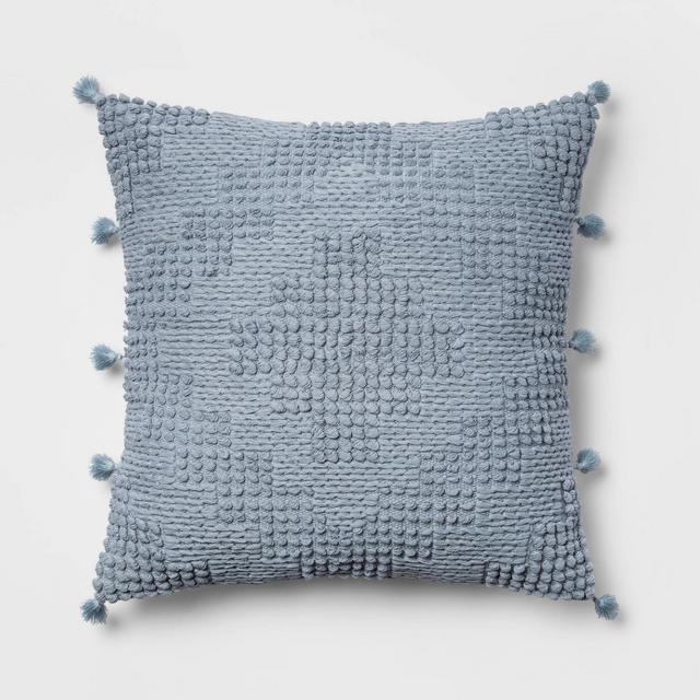 Oversize Chunky Textured Diamond Throw Pillow Blue - Opalhouse™