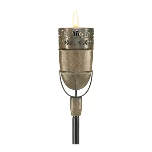 TIKI 65-in Fire Island Steel Citronella Garden Torch