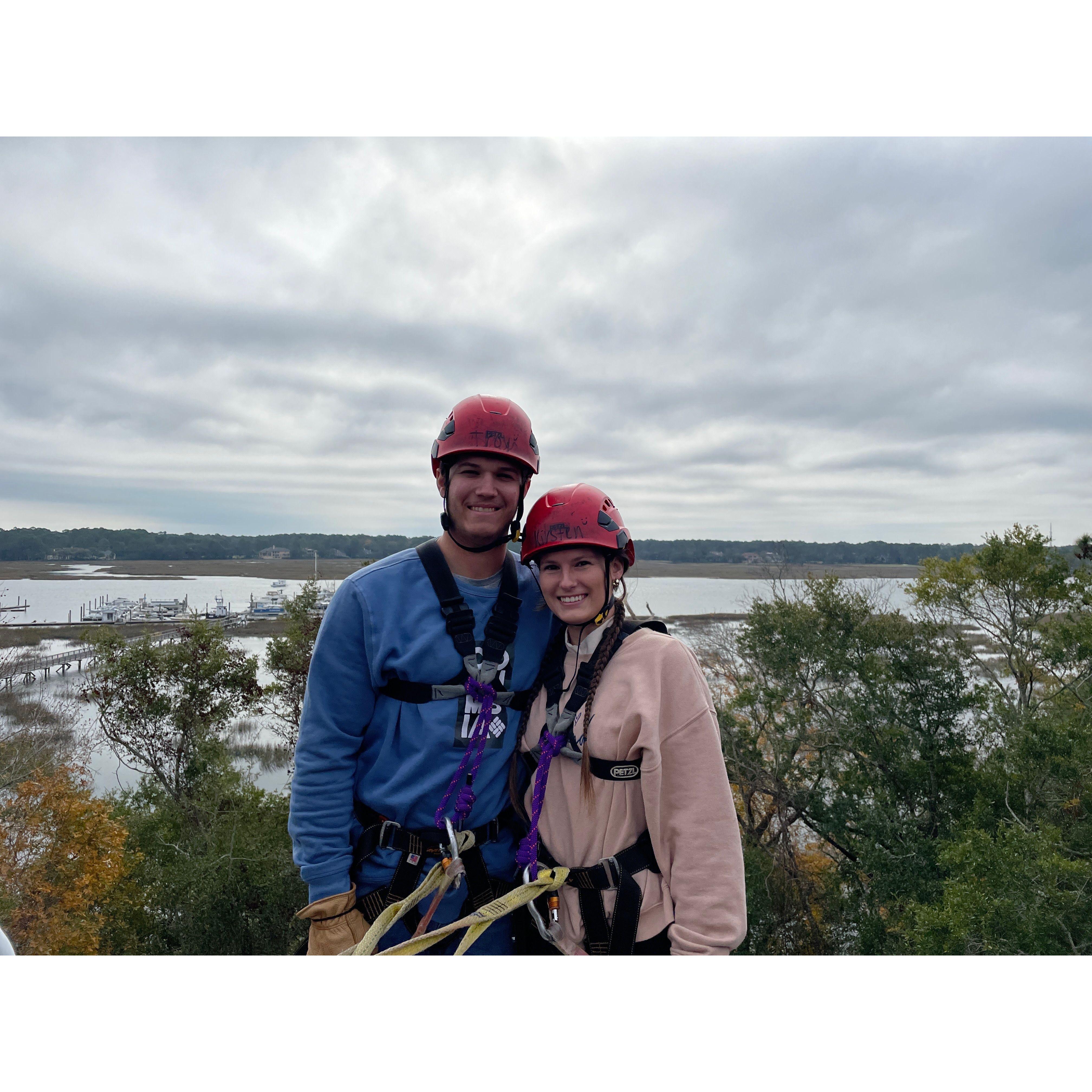 Zip lining in Hilton Head, SC!