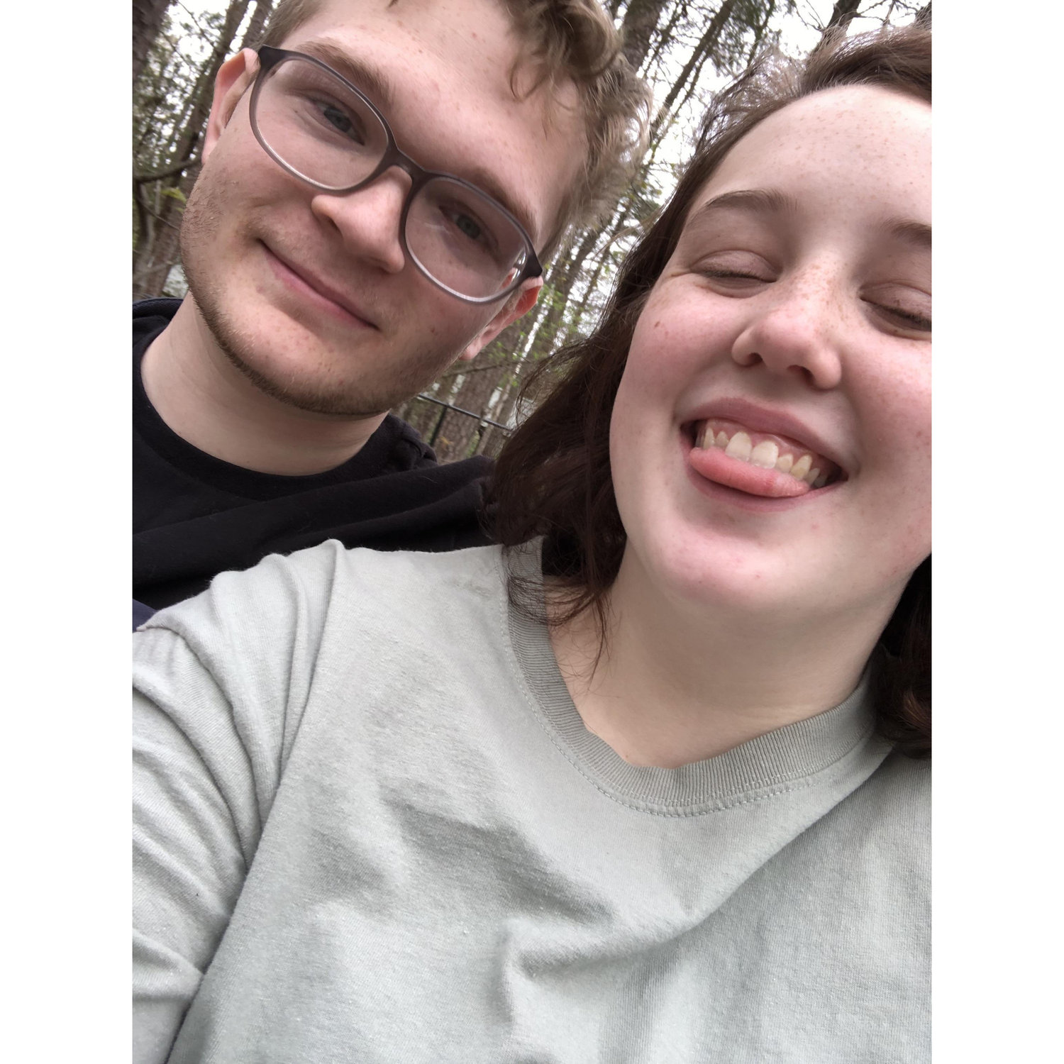 This picture was taken at Dan Nicholas in their first year of dating. Little did they know that in a few short years they would become engaged at the same location.