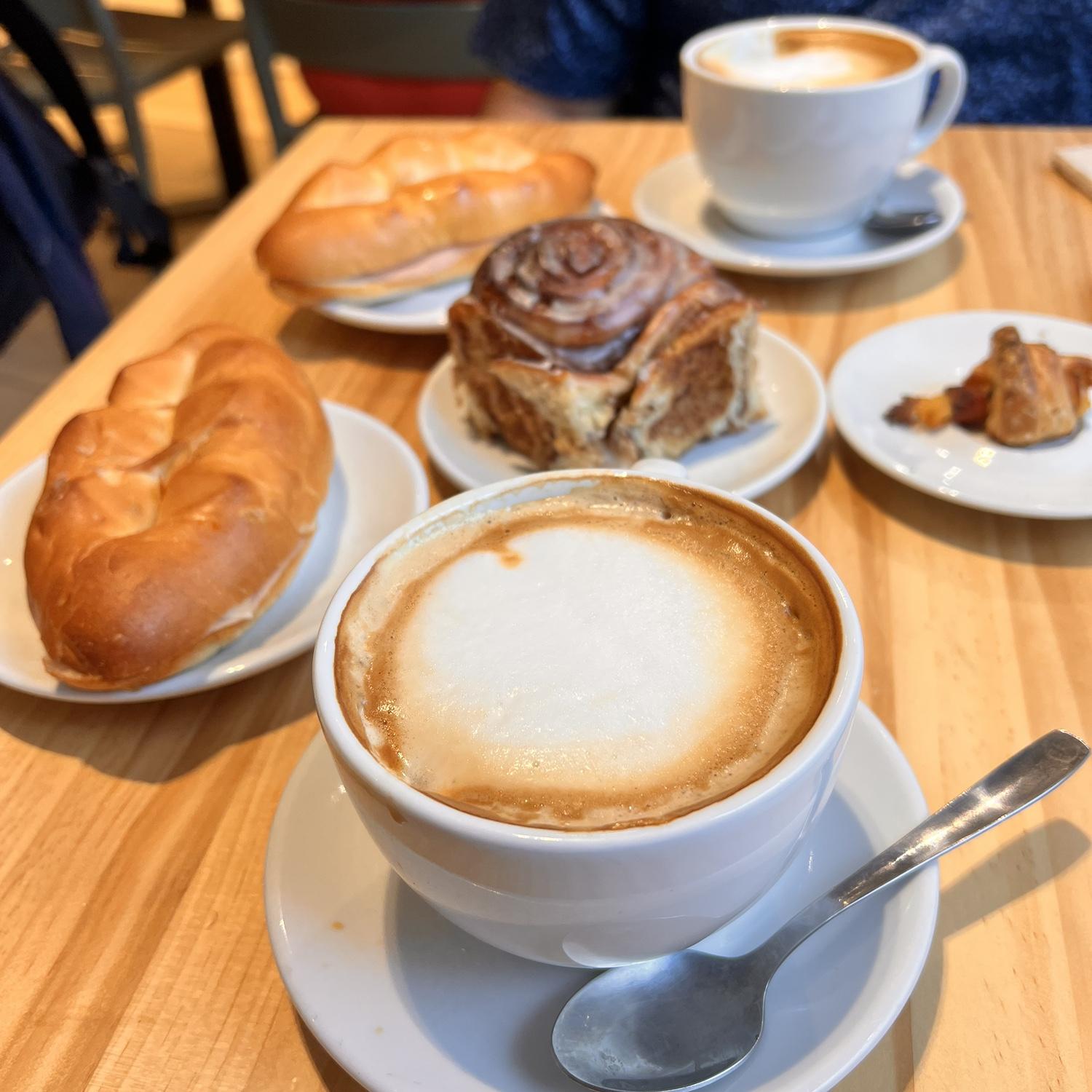 Typical breakfast in Spain! Amazing coffee!