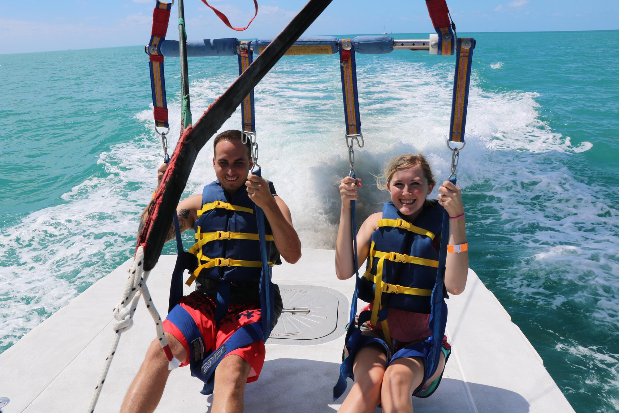 Parasailing was a first for the both of us!