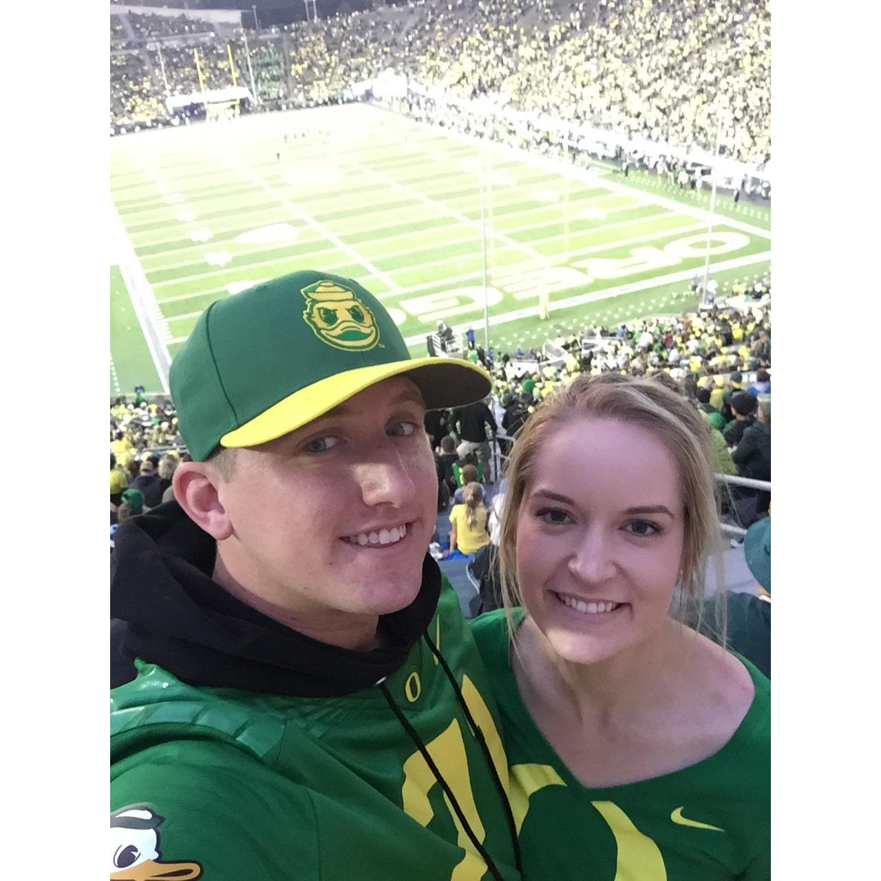 Sept 2019 - First Duck Game Together. Ducks won!