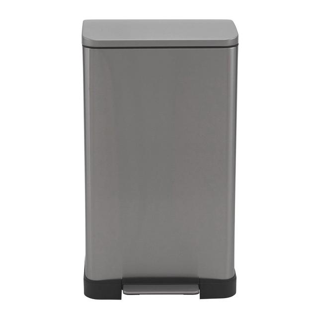 Lase Rectangle Stainless Steel 13 Gallon Step On Trash Can