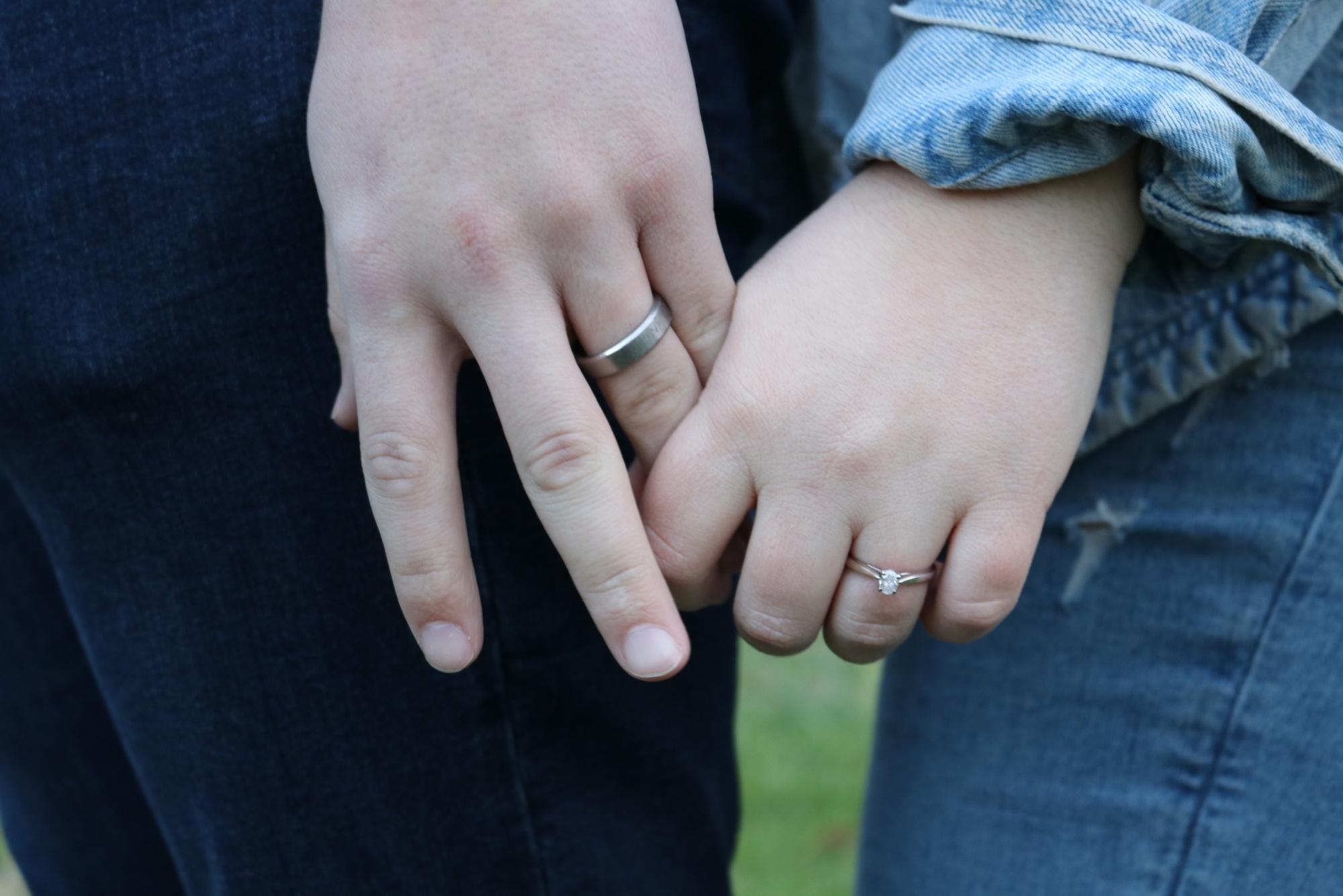 Josiah thinks it sexist that men don’t get engagement rings. So he has one too!