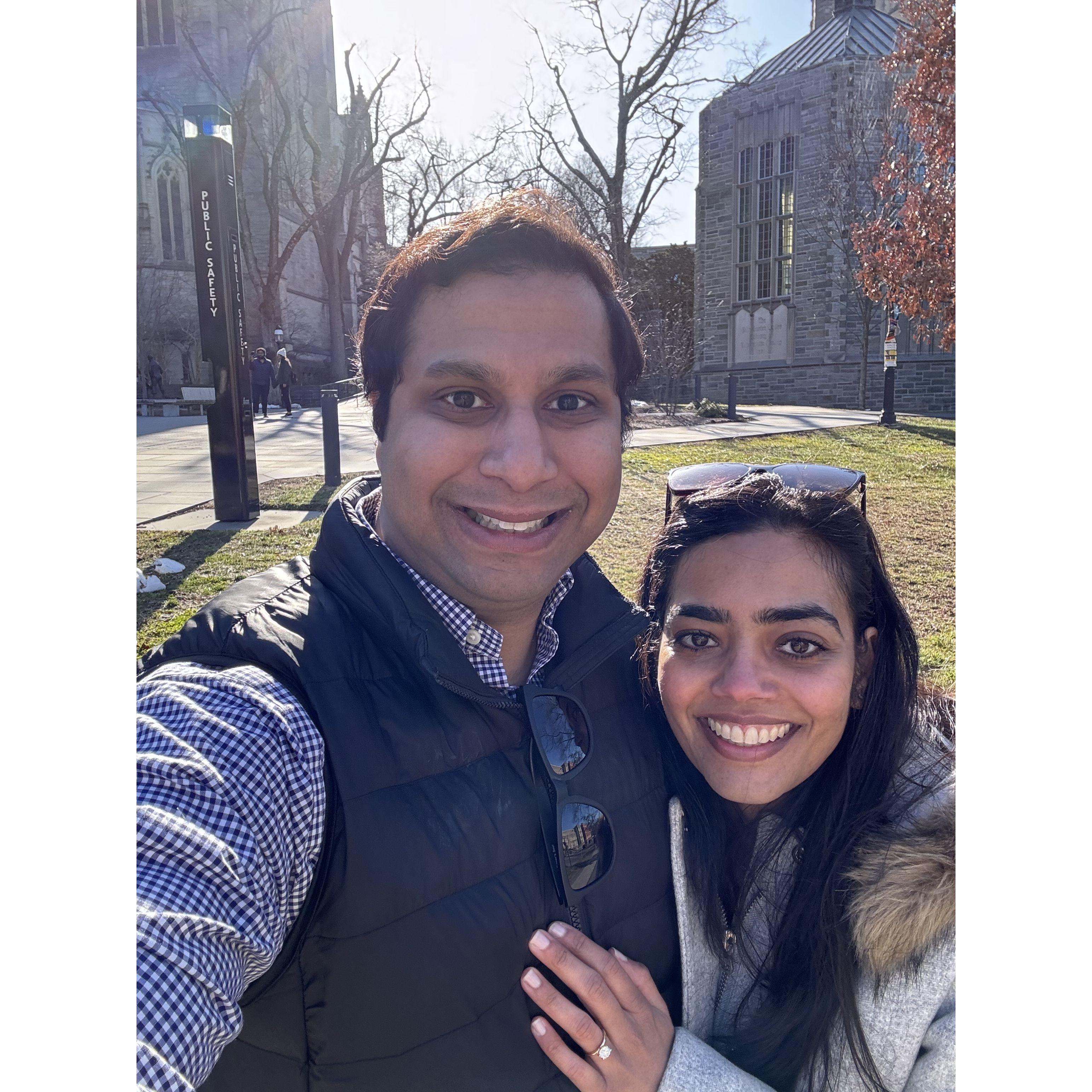 (Finally) engaged at the Princeton library!