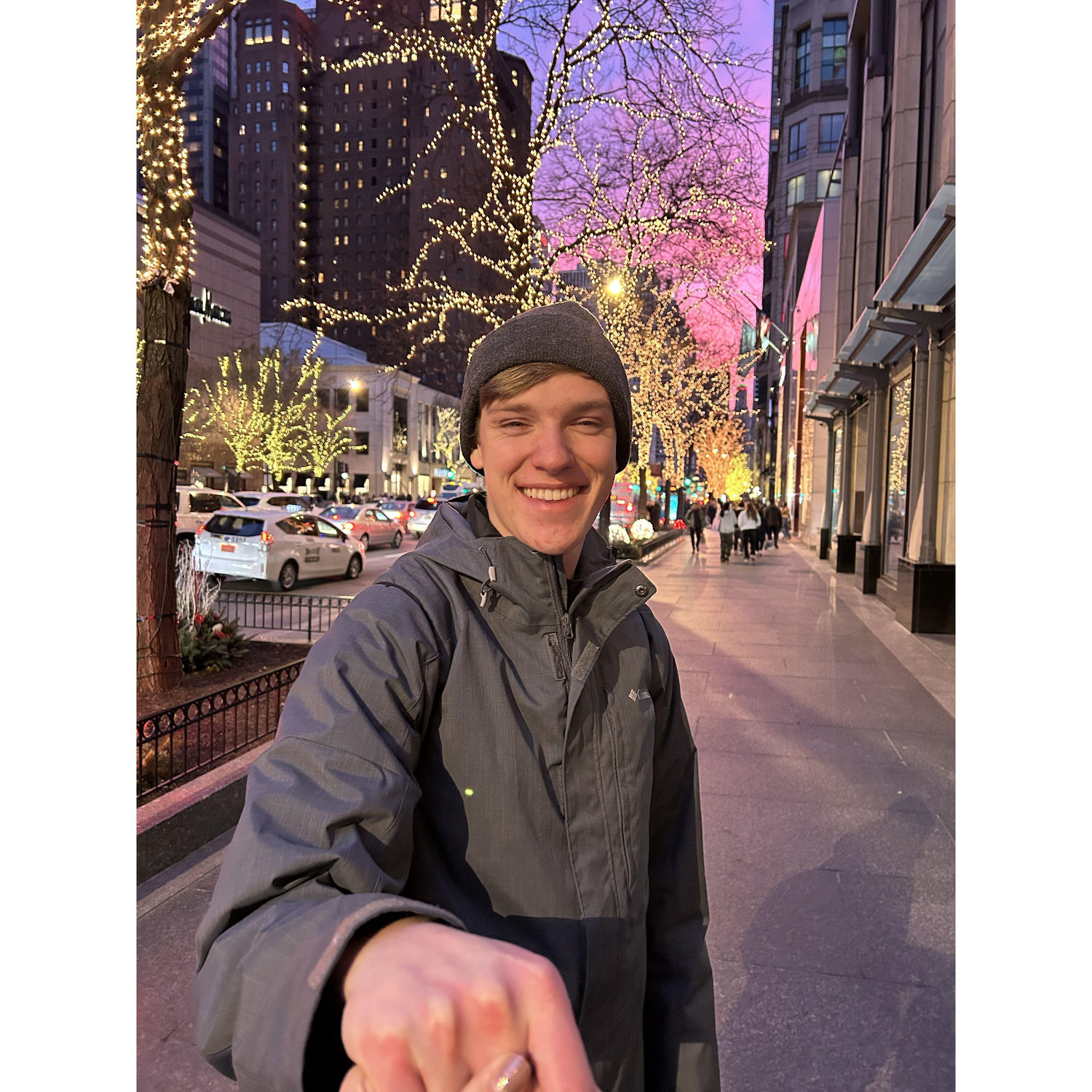 Lily took this picture so she could capture one of her favorite moments in Chicago with Jayce! Little did she know that he was thinking about how to propose to her in this picture!