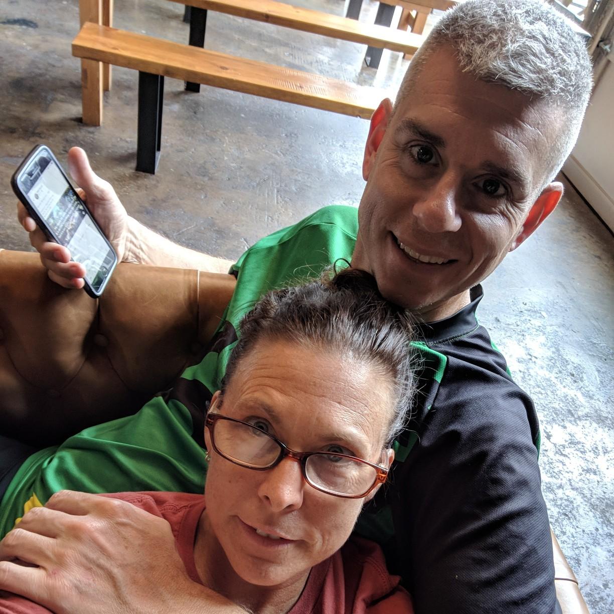 Gate City Brewing after a ride.