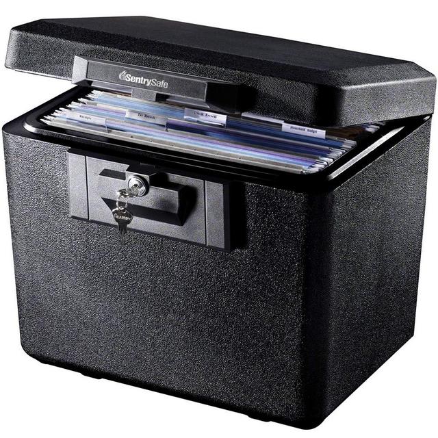 SentrySafe 1170 Fireproof Box with Key Lock 0.61 Cubic Feet, Black