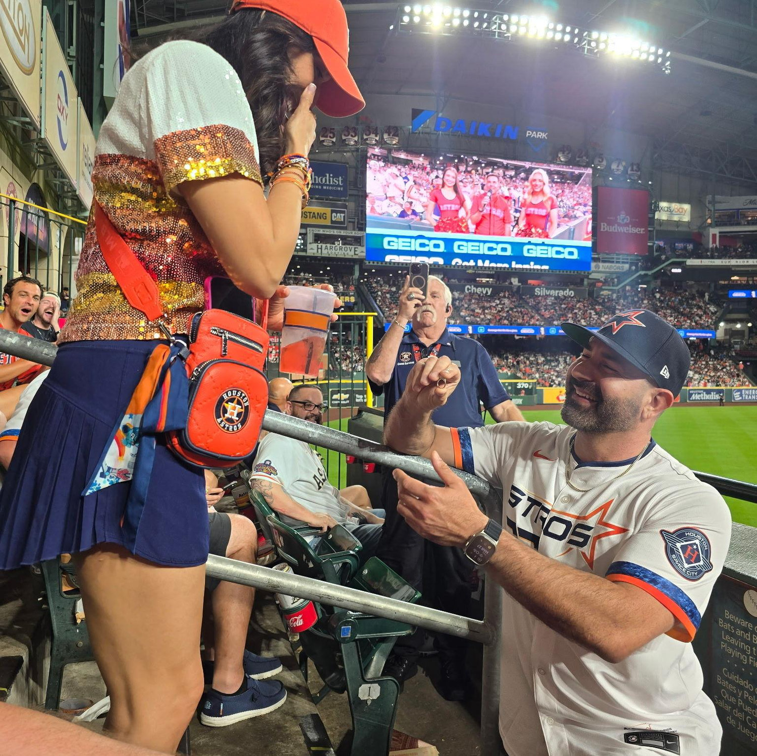 The proposal at Astros opening weekend